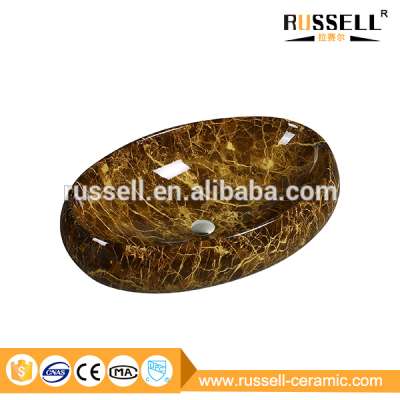 New product cheap bathroom boutique colorful marble stone wash basin