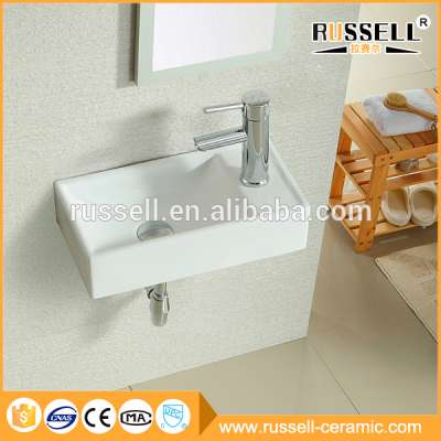 New design custom home exquisite ceramic wall-hung stone wash basin