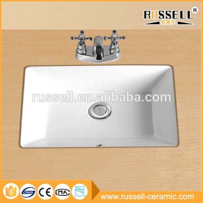 Nice quality rectangle undercounter ceramic hand wash sink price